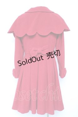 画像3: Leur Getter / スカラップケープコート M レッド Y-26-02-04-109-LU-CO-SZ-ZY