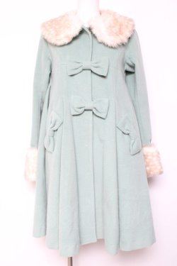 画像1: Unideer / Aラインファー付きコート S ミントグリーン Y-26-02-04-112-LO-OP-SZ-ZY