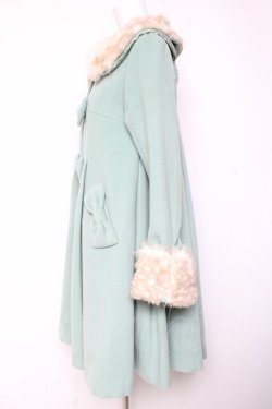 画像2: Unideer / Aラインファー付きコート S ミントグリーン Y-26-02-04-112-LO-OP-SZ-ZY