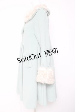 画像2: Unideer / Aラインファー付きコート S ミントグリーン Y-26-02-04-112-LO-OP-SZ-ZTC001