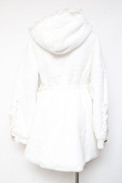 画像2: DearMyLove / 選べるフードデザインフレアファーコート M-L 白 Y-26-02-04-113-EL-CO-SZ-ZY