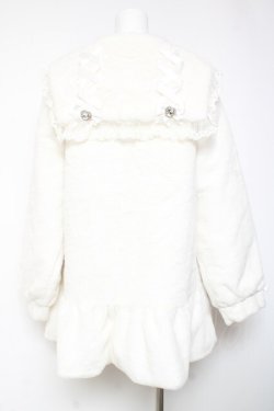 画像2: DearMyLove / バックレースアップビジューセーラーファーコート L 白 Y-26-02-04-114-EL-CO-SZ-ZY