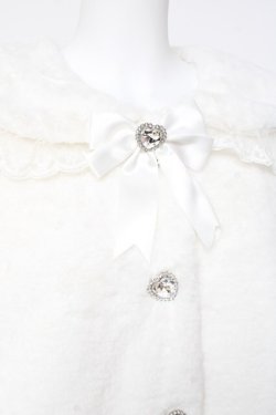 画像4: DearMyLove / バックレースアップビジューセーラーファーコート L 白 Y-26-02-04-114-EL-CO-SZ-ZY