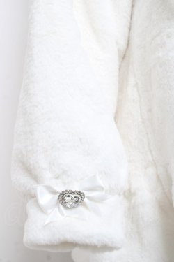 画像5: DearMyLove / バックレースアップビジューセーラーファーコート L 白 Y-26-02-04-114-EL-CO-SZ-ZY