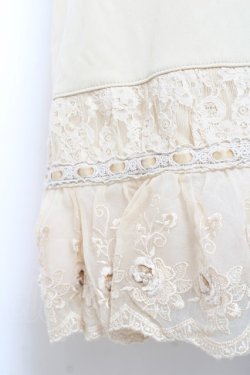 画像3: axes femme / バラ刺繍ペチスカート M 生成り Y-26-02-04-117-AX-SK-SZ-ZY