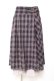 画像1: axes femme / 裾プリーツチェック柄スカート M パープル Y-26-02-04-119-AX-SK-SZ-ZY (1)