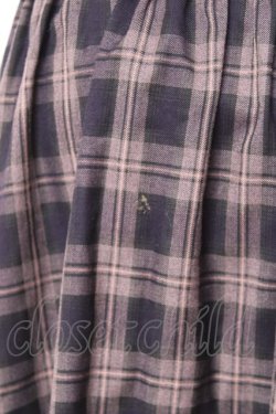 画像3: axes femme / 裾プリーツチェック柄スカート M パープル Y-26-02-04-119-AX-SK-SZ-ZY
