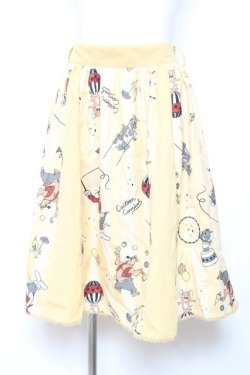 画像1: axes femme POETIQUE / トムとジェリースカート M イエロー Y-26-02-04-120-AX-SK-SZ-ZY