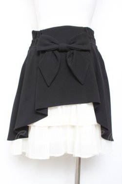画像2: Secret Honey / バックリボンスカート 2 黒 Y-26-02-04-121-CA-SK-SZ-ZY