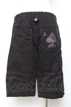 画像2: ALGONQUINS / 丸スタッズ裾WZIPハーフパンツ F 黒 Y-26-02-04-122-AL-PA-SZ-ZY