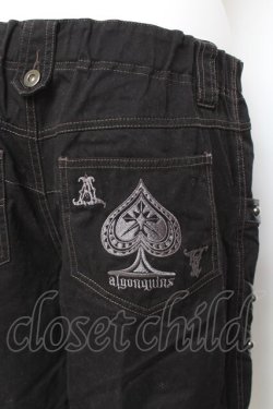 画像3: ALGONQUINS / 丸スタッズ裾WZIPハーフパンツ F 黒 Y-26-02-04-122-AL-PA-SZ-ZY