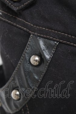 画像5: ALGONQUINS / 丸スタッズ裾WZIPハーフパンツ F 黒 Y-26-02-04-122-AL-PA-SZ-ZY