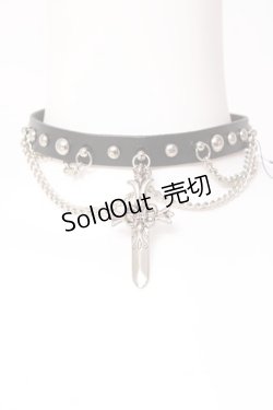 画像1: ALGONQUINS / 剣モチーフチョーカー  シルバー Y-26-02-04-016-AL-AC-SZ-ZY