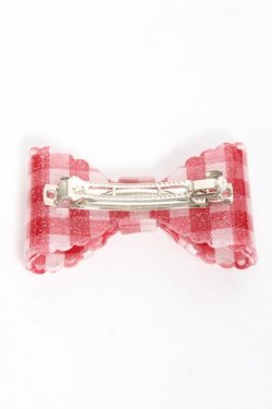 画像2: BABY, THE STARS SHINE BRIGHT / ギンガムリボンバレッタ  赤 Y-26-02-04-023-BA-AC-SZ-ZY