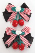 Angelic Pretty / Sweet Strawberry編みぐるみリボンクリップSet  黒 Y-26-02-04-025-AP-AC-SZ-ZY