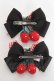 画像2: Angelic Pretty / Sweet Strawberry編みぐるみリボンクリップSet  黒 Y-26-02-04-025-AP-AC-SZ-ZY (2)