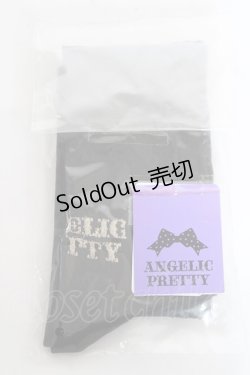 画像1: Angelic Pretty / Lacy Crossオーバーニー  黒 Y-26-02-04-028-AP-ZA-SZ-ZY