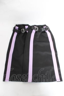 画像1: DearMyLove / 選べる丈ラインジャージレッグウォーマー  黒×ラベンダー Y-26-02-04-036-EL-ZA-SZ-ZY