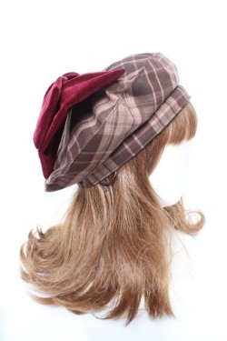 画像4: axes femme / タータンチェックリボンベレー  茶 Y-26-02-05-041-AX-AC-SZ-ZY