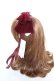 画像2: axes femme kawaii / ベロアリボンヘッドドレス  ワイン Y-26-02-05-043-AX-AC-SZ-ZY (2)