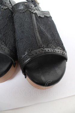 画像5: axes femme / レースサボサンダル L 黒 Y-26-02-05-046-AX-SH-SZ-ZY