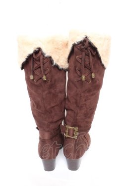 画像3: axes femme / 2WAYロングブーツ L 茶 Y-26-02-05-050-AX-SH-SZ-ZY