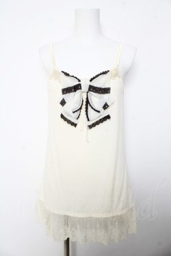 画像1: axes femme / Bigリボンロングキャミ M 生成り Y-26-02-05-053-AX-TO-SZ-ZY