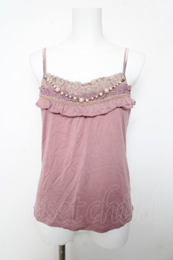 画像1: axes femme / パールチェーンキャミソール M パープル Y-26-02-05-054-AX-TO-SZ-ZY