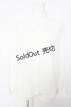 画像1: axes femme / レースカラーブラウス M 白 Y-26-02-05-056-AX-BL-SZ-ZS