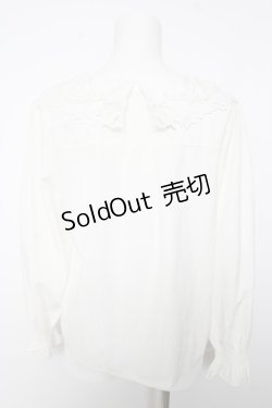 画像2: axes femme / レースカラーブラウス M 白 Y-26-02-05-056-AX-BL-SZ-ZS