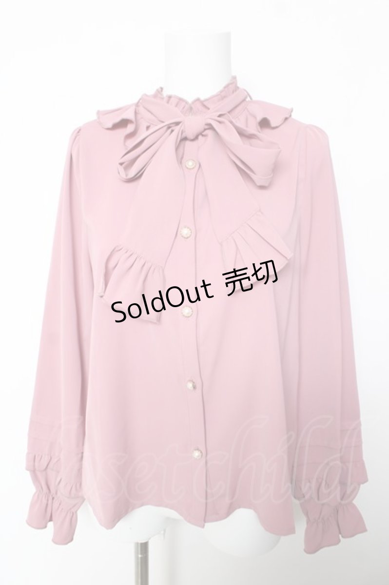 画像1: axes femme kawaii / ピンタック袖デザインブラウス M ピンク Y-26-02-05-057-AX-BL-SZ-ZS (1)
