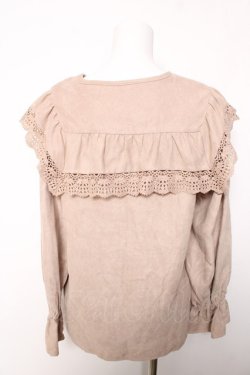 画像2: axes femme / ビッグ襟ブラウス M ベージュ Y-26-02-05-058-AX-BL-SZ-ZY