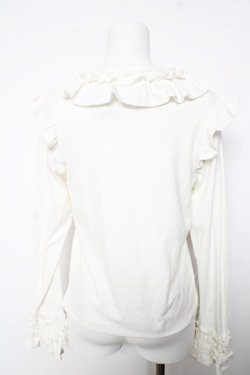 画像2: axes femme kawaii / フリルリボンカットプル M 白 Y-26-02-05-059-AX-TO-SZ-ZY