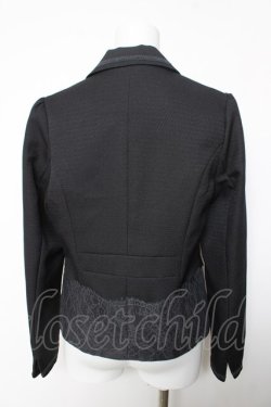 画像2: axes femme / 裾レーステーラードジャケット M 黒 Y-26-02-05-062-AX-JA-SZ-ZY