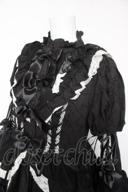 画像3: Hoshibako Works / シャルロット デコラティヴワンピース  黒×白 Y-26-02-05-065-LO-OP-SZ-ZY