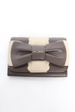 画像1: m petit by misako / AMリボンモチーフコインケース  中茶 Y-26-02-05-009-LO-ZA-SZ-ZY