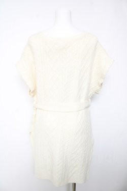 画像2: axes femme POETIQUE / ベルト付ロングニットベスト M 生成り Y-26-02-05-070-AX-TO-SZ-ZY