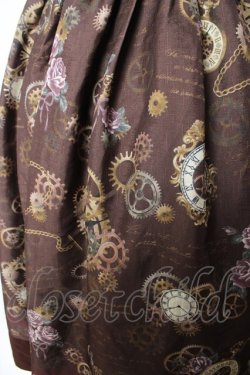 画像3: axes femme / レトロクロック柄ジャンスカ F 茶 Y-26-02-05-073-AX-OP-SZ-ZY