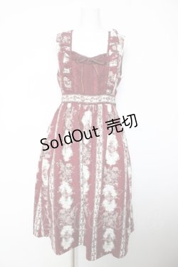 画像1: axes femme / 薔薇ストライプロングワンピース M ワイン Y-26-02-05-076-AX-OP-SZ-ZY