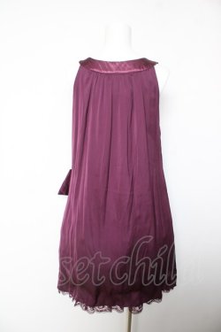 画像2: axes femme / リボンデザインドレス M パープル Y-26-02-05-078-AX-OP-SZ-ZY