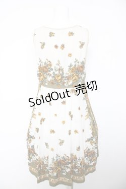 画像2: axes femme / スカーフパネル柄ワンピース M 生成り Y-26-02-05-079-AX-OP-SZ-ZY