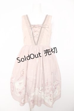 画像1: axes femme / メッセージカードパネル柄ワンピース M ピンク Y-26-02-05-080-AX-OP-SZ-ZY