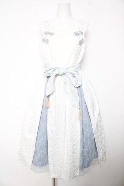 画像1: axes femme kawaii / チャイナジャガードジャンスカ M 白 Y-26-02-05-085-AX-OP-SZ-ZY