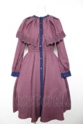 axes femme POETIQUE / 刺繍ケープ付きワンピース M パープル Y-26-02-05-087-AX-OP-SZ-ZY