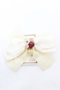 axes femme POETIQUE / いちごリボンクリップ  生成り Y-26-02-05-012-AX-AC-SZ-ZY