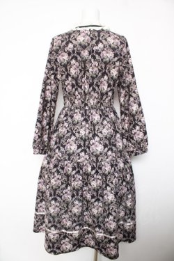 画像2: axes femme / ウォールオーナメント柄ワンピース M 黒 Y-26-02-05-089-AX-OP-SZ-ZY