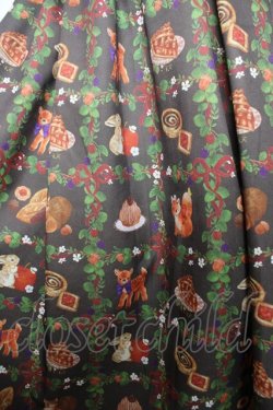 画像4: axes femme kawaii / 森のケーキ屋さん柄ワンピース M 茶 Y-26-02-05-092-AX-OP-SZ-ZY