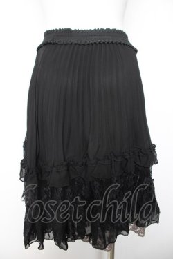 画像2: axes femme / お花レースタックスカート M 黒 Y-26-02-05-096-AX-SK-SZ-ZY