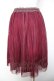 画像2: axes femme / チュール重ね柄スカート M ワイン Y-26-02-05-097-AX-SK-SZ-ZY (2)