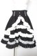 画像1: DearMyLoveEmily / フリルたっぷりリボンスカート L ブラック×ホワイト Y-26-02-05-102-LO-SK-SZ-ZY (1)